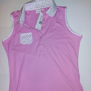 NWT Ping Pink Sleeveless Golf Polo 4